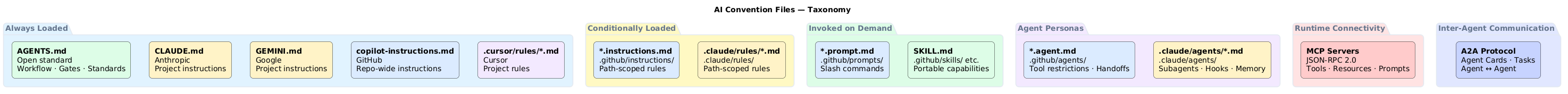 AI convention files taxonomy